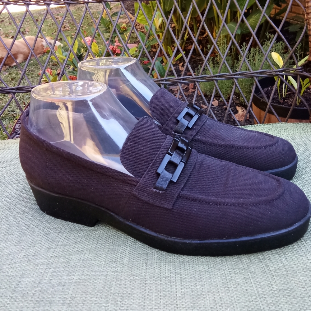 Stuart Weitzman Fabric Upper Comfort Loafer.